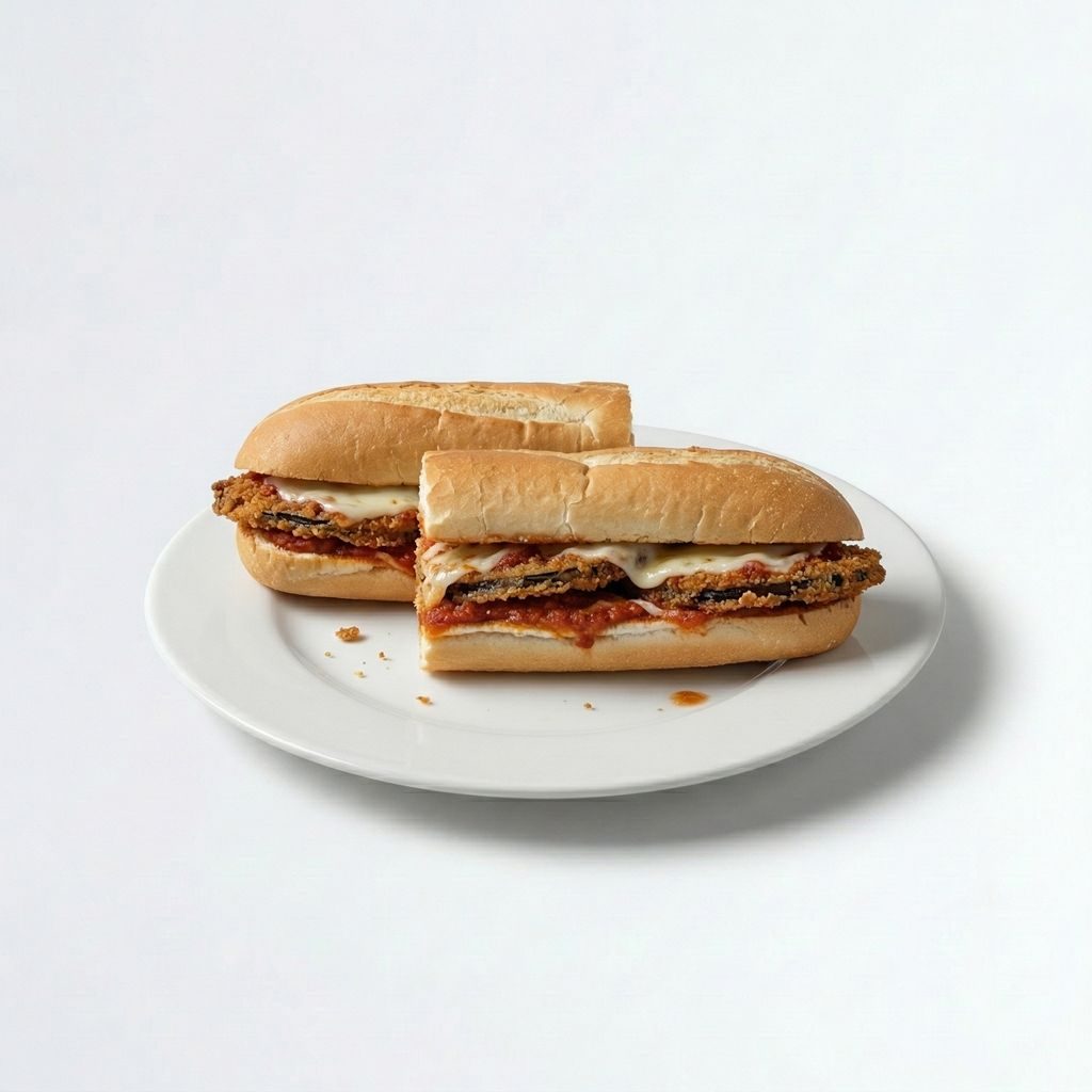 Eggplant Parmigiana Sandwich.